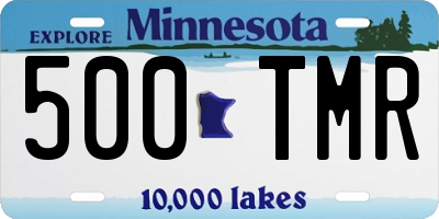 MN license plate 500TMR