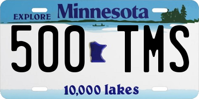 MN license plate 500TMS