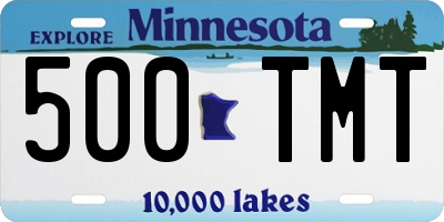 MN license plate 500TMT