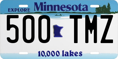 MN license plate 500TMZ