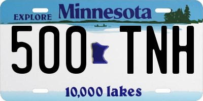 MN license plate 500TNH