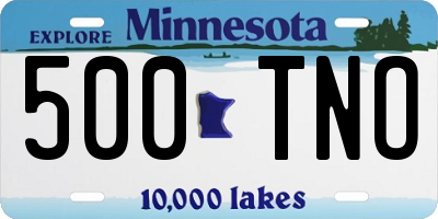 MN license plate 500TNO