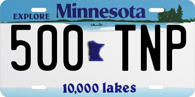 MN license plate 500TNP