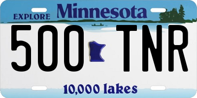 MN license plate 500TNR