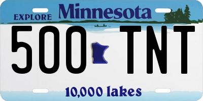 MN license plate 500TNT