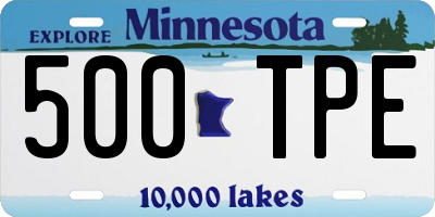MN license plate 500TPE