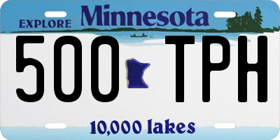 MN license plate 500TPH