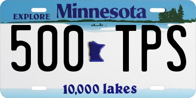 MN license plate 500TPS