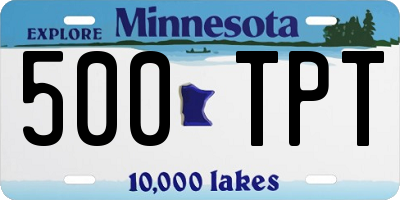 MN license plate 500TPT