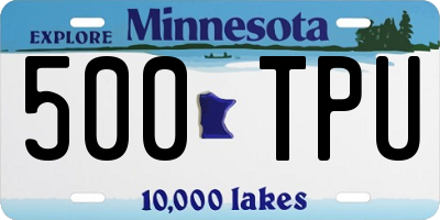 MN license plate 500TPU