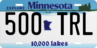 MN license plate 500TRL
