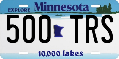 MN license plate 500TRS
