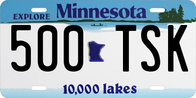 MN license plate 500TSK