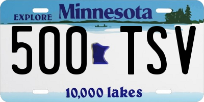 MN license plate 500TSV