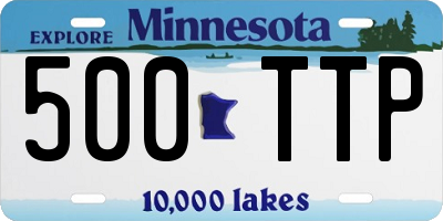 MN license plate 500TTP