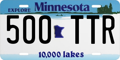 MN license plate 500TTR
