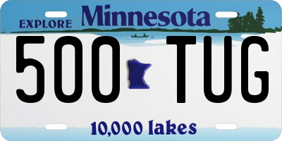 MN license plate 500TUG