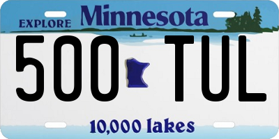 MN license plate 500TUL