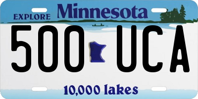 MN license plate 500UCA