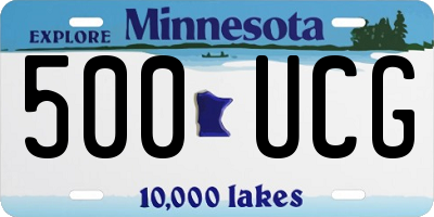 MN license plate 500UCG