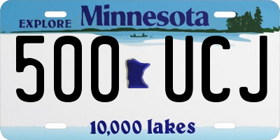 MN license plate 500UCJ