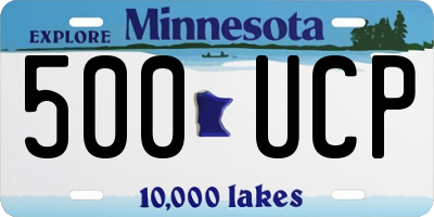 MN license plate 500UCP