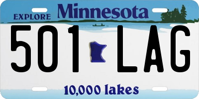 MN license plate 501LAG