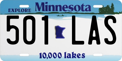 MN license plate 501LAS