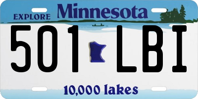 MN license plate 501LBI