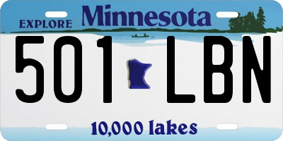 MN license plate 501LBN