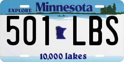 MN license plate 501LBS