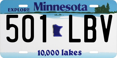 MN license plate 501LBV