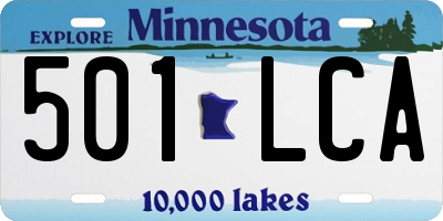 MN license plate 501LCA