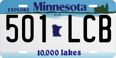 MN license plate 501LCB