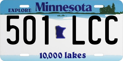 MN license plate 501LCC