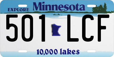 MN license plate 501LCF