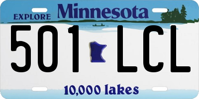 MN license plate 501LCL