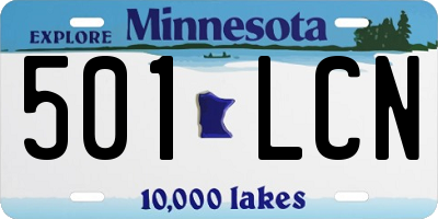 MN license plate 501LCN