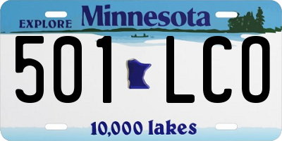 MN license plate 501LCO