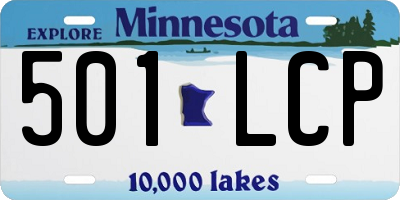MN license plate 501LCP