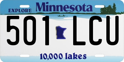 MN license plate 501LCU