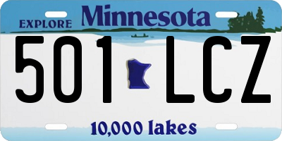 MN license plate 501LCZ