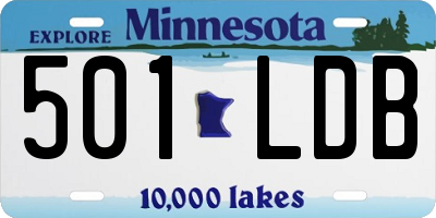 MN license plate 501LDB