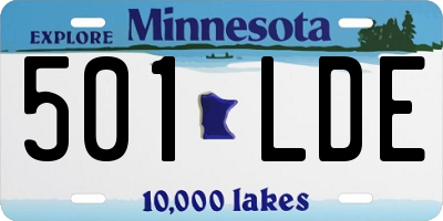 MN license plate 501LDE