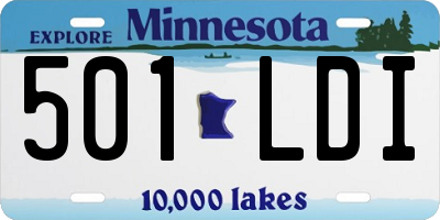 MN license plate 501LDI