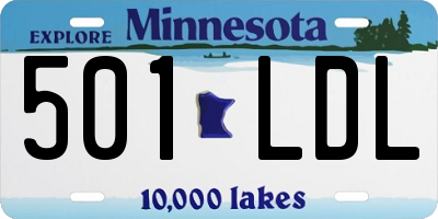 MN license plate 501LDL