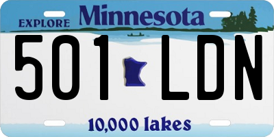 MN license plate 501LDN
