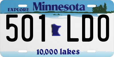 MN license plate 501LDO