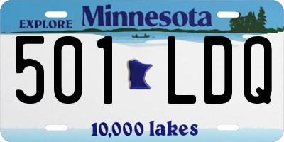 MN license plate 501LDQ