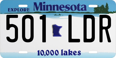 MN license plate 501LDR